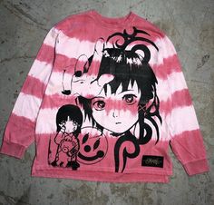 Anime 2022, Outfit Png, Graphic Tee Outfits, Fashion Aesthetics, Painted Clothes, Harajuku Fashion, Dream Clothes, Ladies Day, Cute Fashion