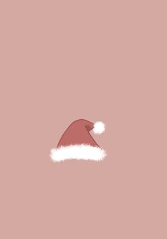 a santa claus hat on a pink background