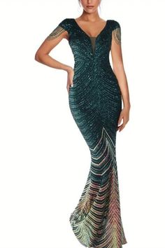 This stunning women's V-neck short sleeve sequin dress is perfect for bridesmaids or evening parties. The shimmering sequins add elegance, making it an eye-catching choice for any special occasion. Home Dress Women, Evening Gowns With Sleeves, Sequin Bridesmaid, Plus Size Formal, Sequin Bridesmaid Dresses, Sequin Formal Dress, Bridesmaid Dressing Gowns, Plus Size Formal Dresses, Star Dress