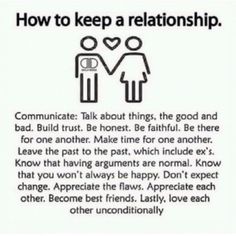 a poster with an image of two people holding hands and the words how to keep a relationship