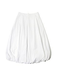 Spring Fitted Bubble Hem Skirt, Fitted Bubble Hem Skirt For Spring, Voluminous Ruched Long Skirt, Ruched Long Voluminous Skirt, White Long Ruched Skirt, White Ruched Long Skirt, Ruched Full Skirt With Relaxed Fit, Voluminous Folded Skirt For Summer, Summer Voluminous Skirt With Folds