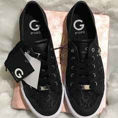 G By Guess Lace Up Sneakers G Logo Black Very Flexible Guess Sneakers, Luxurious Fashion, G Logo, Tech Fashion, Lace Up Sneakers, Guess Shoes, Logo Black, Womens Shoes Sneakers, Fashion Statement