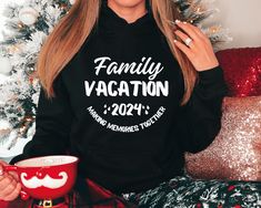 "Capture the spirit of your family getaway with our exclusive design featuring 'Family VACATION 2024' boldly emblazoned on high-quality Hoodies, and Sweatshirts. Embrace the joy of making lasting memories together as you embark on your 2024 adventure. Elevate your vacation wardrobe with this unique and stylish collection that celebrates the bond of family and the moments that matter most." HOW TO ORDER Step 1) Please, check and review all photos. Step 2) Choose your outfit size and color. ➖Diffe Choose Your Outfit, Vacation 2024, Matching Sweats, Quality Hoodies, Vacation Wardrobe, Vacation Vibes, Hoodies And Sweatshirts, Family Moments, Family Trip