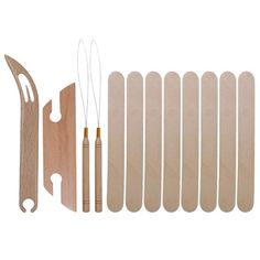 the tools needed to make a carving kit are laid out next to each other on a white background