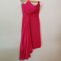 B R A N D: Marchesa Notte D E T A I L S: Stunning Fuchsia Strapless Cocktail Silk Dress Draping Detail Built In Bra Support Please See Photos For Details C O N D I T I O N: New With Tags S I Z E: Women's 0 M E A S U R E M E N T S: (Flat Laying And Approximate) Underarm To Underarm 15" Underarm To Bottom Hem Length 29.5" M A T E R I A L: 100% Silk S T Y L E: Luxury Hygge Cozy Lounge Comfort Athletic Athleisure Sporty Cottage Cabin Core Business Casual Church School Pair With Streetwear Chic Cute Y2k Vintage Vanity 60s 70s 80s 90s Christmas Gift Blogger Trendy Plaid Colorblock Spring Summer Fall Winter All Seasons Academia Emily In Paris Avant Garde Regal Boho Softgirl Marchesa Notte Dress, Dress Draping, Marchesa Dress, Silk Evening Gown, 90s Christmas, Fuschia Dress, Strapless Evening Gowns, Strapless Cocktail Dress, Cabin Core