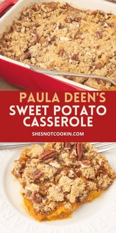 this sweet potato casserole is loaded with pecans