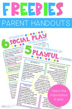 five freebies for parents and children to play with in the classroom or at home