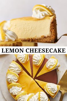 the lemon cheesecake is ready to be eaten