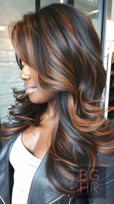 Stunning Long Hairstyles for Black Women: Embrace the Length! – Black Girls Hair Rocks Long Layered Haircuts For Black Women, Long Hair Messy Hairstyles, Ashanti Hairstyles, Layers For Long Hair Black Women, Long Hair For Black Women, Long Hair Styles With Layers For Over 50, Long Hairstyles For Black Women, Black Girls Hair, Chocolate Highlights