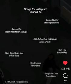 an advertisement for the upcoming album, songs for instagram stories 3