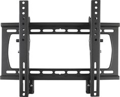 the large flat screen tv wall mount is mounted on an isolated white surface with black metal brackets