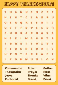 the thanksgiving word search is shown in this screenshote screen shot from an iphone