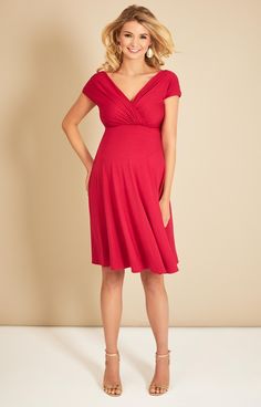 The vibrant hue of our Alessandra short maternity dress is so captivating. Perfect to dress up for occasions or play down by day, it’s the perfect blend of feminine shape and eye-catching colour to make this your go-to dress in super-soft premium jersey. Summer V-neck Maternity Dress For Party, Summer Party Maternity Dress With V-neck, Chic V-neck Maternity Party Dress, Red V-neck Maternity Dress, Pink Maternity Dress For Summer Party, Elegant Summer Party Maternity Dress, Elegant Summer Maternity Dress For Party, Spring Evening V-neck Maternity Dress, Spring Evening Maternity Dress With V-neck