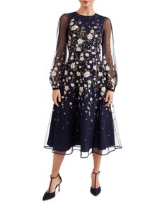 Hobbs London Lois Embroidered Dress Foral Dress, Hobbs Dresses, Midi Dress Navy, Midi Skater Dress, Hobbs London, Embroidered Midi Dress, Groom Outfit, Navy Midi Dress, Perfect Style