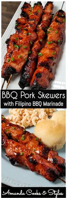 bbq pork skewers with filipino bbq marinade