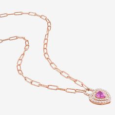 Features: Quick ShipJewelry Closure: Lobster ClaspLink Construction: HollowSetting: ProngShape: HeartStone Cut: HeartStone Millimeter Measurement: 6 Mm Length, 6 Mm WidthMetal Color: RoseChain Length: 16 InchChain Width: 3 MillimetersPendant Length: 14.6mmPendant Width: 9.1mmChain Construction: LinkCare: Wipe CleanStone Type: 51 Lab Created SapphireAuthenticity: Lab Created StoneMetal: 18k Rose Gold Over SilverNecklace Type: Pendant NecklacesPendant & Charms Type: PendantsCountry of Origin: Impo Elegant Rose Gold Chain Necklace For Valentine's Day, Rose Gold Clavicle Chain Necklace For Valentine's Day, Rose Gold Heart Charm Fine Necklace, Fine Jewelry Rose Gold Necklace With Heart Charm, Rose Gold Heart Pendant Necklace Fine Jewelry, Rose Gold Fine Jewelry Necklaces With Heart Charm, Rose Gold Adjustable Chain Necklace For Valentine's Day, Heart-shaped Rose Gold Chain Necklace For Valentine's Day, Heart Shaped Rose Gold Chain Necklace For Valentine's Day