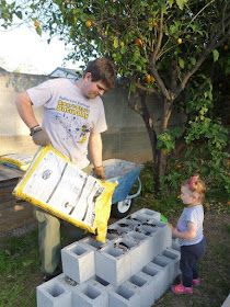 Clearwater Cottage: Cinder Block Strawberry Planter