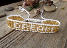 Dream bracelet custom Motivational inscription personalized | Etsy Inspirational White Handmade Friendship Bracelets, Handmade Inspirational Adjustable Friendship Bracelets, Inspirational Handmade Adjustable Friendship Bracelets, Inspirational Adjustable White Name Bracelet, Inspirational White Adjustable Name Bracelet, Inspirational White Friendship Bracelets, Inspirational Beaded White Friendship Bracelets, Inspirational White Beaded Friendship Bracelets, Custom Text White Friendship Bracelets As Gift