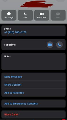 an iphone screen showing the settings for text messages and call numbers, with red ink on it