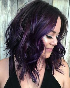 Exotic Hair, Violet Hair, Hair Color Purple, Haircut And Color, Hair Color And Cut, Halloween Hair, Black And Purple