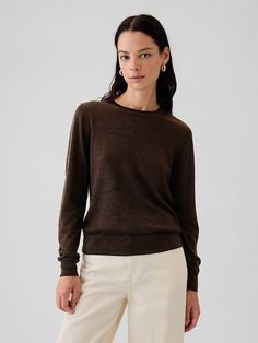 Merino Sweater Quality Wool Sweaters, Classic Womens Sweater, Cozy Workwear Sweater At Affordable Price, Black Merino Sweater, Brown Sweater Outfit, Soft Wool Sweater, Winter Sweater Outfits, Clear Spring, Family Pic