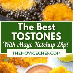 the best tostones with mayo ketchup dip