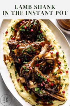 Instant Pot Lamb Shanks are melt-in-your-mouth tender, served with a rich red wine sauce, and topped with pomegranate seeds for a stunning presentation. Pair them with mashed potatoes for an elegant holiday dinner or a gourmet weeknight indulgence.