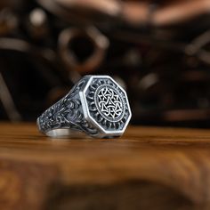 Celtic knot ring, Viking Signet silver ring for men, Scandinavian Norse Mythology Dara Knot Rings in sterling silver, Pagan gift for engagement In terms of meaning, the Celtic knot is a symbol of eternal love, representing the connection between two people, and the love and loyalty that binds them together. It also represents the interconnectedness of all living things, and the continuity of life. It has also been used as a symbol of protection and good luck. The Celtic Knot consists of an inter Silver Symbolic Signet Ring For Promise, Silver Sterling Signet Ring For Promise, Silver Sterling Silver Signet Ring For Promise, Symbolic Sterling Silver Signet Ring For Promise, Handmade Sterling Silver Signet Ring For Promise, Handmade Silver Signet Ring For Promise, Handmade Sterling Silver Promise Signet Ring, Sterling Silver Rings With Engraving Option, Symbolic Silver Ring With Intricate Design