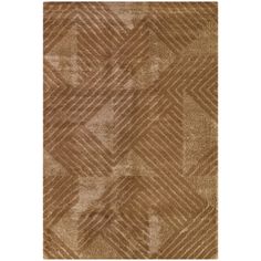 a brown rug with an abstract design on it