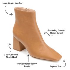 Journee Collection Haylinn Boot - Free Shipping | DSW Heeled Boots With Padded Heel And Almond Toe, Almond Toe Heeled Boots With Padded Heel, Fall Heeled Boots With Padded Block Heel, Heeled Boots With Stacked Heel And Almond Toe, Fall Block Heel Boots With Padded Heel, Wide Calf Faux Leather Heeled Boots With Stacked Heel, Wide Calf Faux Leather Boots With Stacked Heel, Wide Calf Faux Leather Heeled Boots With Block Heel, Wide Calf Faux Leather Boots With Block Heel