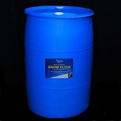 a large blue barrel sitting on top of a table