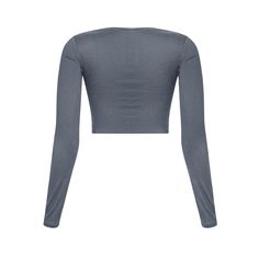 Long Sleeve Round Neck Cropped Length Double Layered Super Soft True to Size Slimming Fit Stretch: High This basic top can be dressed up or down to make any outfit look timeless. Fall essential for sure, this long sleeve top will have you feeling comfy and chic this season! *Gray has a blue tone* Solid Color Stretch Crop Top, Solid Stretch Crop Top, High Stretch Long Sleeve Top For Layering, High Stretch Gray Tops For Winter, High Stretch Gray Top For Winter, Trendy Long Sleeve Solid Color Crop Top, Stretch Cropped Top For Winter, Fall Crew Neck Crop Top For Night Out, Stretch Cropped Winter Tops