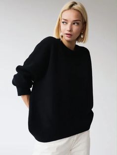 Luxurious Comfort Immerse yourself in unparalleled coziness with the soft and plush fabric of our Crew Neck Sweaters. Perfect for chilly days, these sweaters provide warmth without compromising on style. Chic Design Aesthetic Winter Knitwear, Jumper Outfit, Women Sweaters Winter, Chic Sweaters