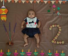 Diwali Theme Photoshoot For Baby, Diwali Baby Photoshoot Ideas, Diwali Photoshoot, Diwali Photo, Newborn Congratulations, Mekhela Chador, Baby Shower Hamper