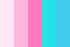 flamingo pink and Turquoise blue Color Palette Pink Blue Color Palette, Pink And Blue Color Palette, Vintage Colour Palette, Email Examples, Blue Color Palette, Turquoise Blue Color