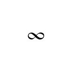 an infinite sign is shown in black and white, as well as the word love