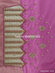 Aari Net Sleeve Design, Sleeve Aari Work, Magam Work Designs, Maggam Work Designs, Traditional Blouse Designs, Maggam Work Blouse Designs, Simple Embroidery Designs, Diy Embroidery Designs, Ladies Blouse Designs