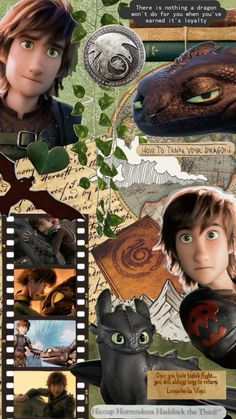 the poster for how to train your dragon is shown with pictures of toothless teeth