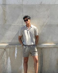 Men Summer Polo Outfit, European Outfits For Men, Shorts Outfits Men Casual, Men In Shorts Outfit, Euro Summer Mens Outfit, Arizona Mens Fashion, Classy Men Outfits Casual, Classy Men’s Fashion, Men’s Polo Outfit