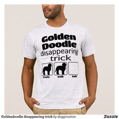 Goldendoodle disappearing trick T-Shirt Different Shirt Styles, Combed Cotton