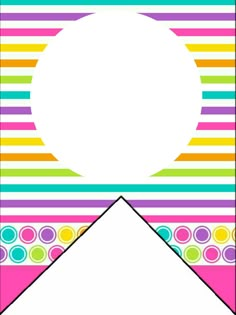 an image of a colorful background with a white circle in the center and dots on it