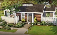 Lotes The Sims 4, Sims 4 Speed Build, Sims Building, Sims House Design, Modern Bungalow