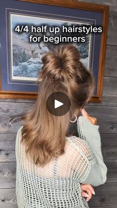 Half Up Hair Tutorial, Up Hair Tutorial, Quick Updos, Easy Care Hairstyles, Noah Kahan, Bun Tutorial, 10k Views, Half Up Hair, 1k Views