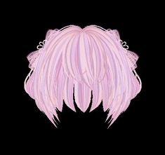 a drawing of a pink haired girl with long hair