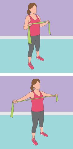 the woman is doing exercises with her arms and legs