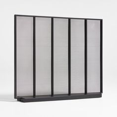 an empty room divider with four panels