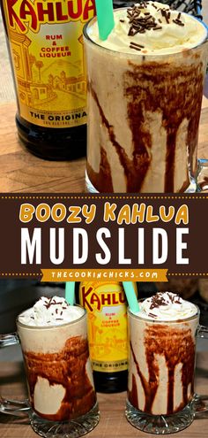 boozy kahlua mudslide is an easy dessert recipe that's ready in minutes