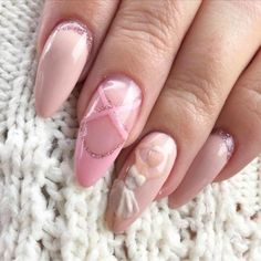 Ballerina Core Nails, Ballet Nail Art, Ballet Nails Designs, Ballet Slipper Nails, Ballet Core Nails, Balletcore Nails, Ballerina Nail Art, Ballerina Nails Shape