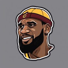 the face of a basketball player with a beard and wearing a cap on his head