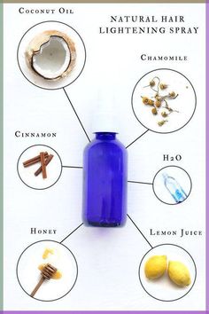 Hair Lightening Spray, Hair Lightening, Diy Ombre, Diy Kosmetik, Natural Hair Oils, Types Of Hair, Diy Sprays, How To Lighten Hair, 4c Hair